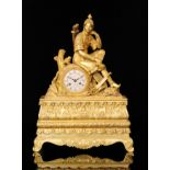 A late 19th Century French gilt mantle clock by Raingo Freres, Paris,