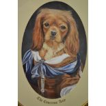 ANTONIA PHILLIPS (CONTEMPORARY) - The Spaniel Countess Amy, gouache, signed and dated '95, oval,