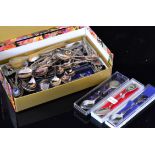 A parcel lot of mostly Continental silver and EPNS souvenir tea spoons (qty)