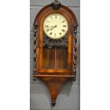 A 19th Century mahogany lancet style wall clock,