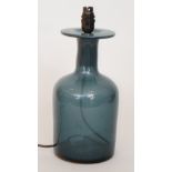A later 20th Century Boda vase of shouldered cylindrical form with collar neck and flat rim,