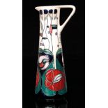 A Moorcroft Pottery ewer decorated in Mackintosh Rose pattern designed by Rachel Bishop,