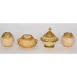 Four pieces of assorted late 19th Century Royal Worcester comprising a Graingers shape 76 pot