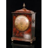A mid 19th Century mahogany bracket clock indistinctly signed by a London maker,