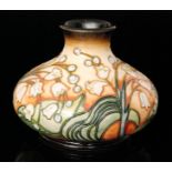 A Moorcroft Pottery Lily of the Valley pattern vase designed by Emma Bossons,