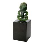 A 20th Century Maori carved nephrite figure,