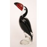 A late 20th Century glass model of a toucan,