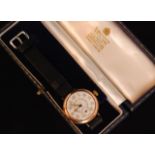 An early 20th Century 9ct rose gold gentleman's wrist watch,