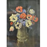 DORCIE SYKES (1908-1998) - 'Anemones', watercolour, signed, framed, 37cm x 26.