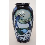 A Moorcroft Pottery Knypersley pattern vase designed by Emma Bossons of swollen high shouldered