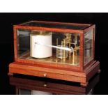 A 20th Century barograph by Thomas Armstrong and Brothers Limited Manchester No 3605 in a bevelled