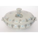 A 1930s Eric Ravilious for Wedgwood Travel pattern lidded tureen,