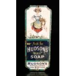 An Edwardian pictorial advertising sign 'Ask For Hudsons Soap',