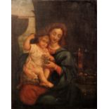 AFTER PIERRE MIGNARD - 'The Madonna of the Grapes', oil on panel, framed,