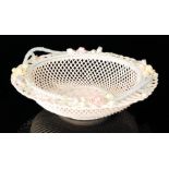 An early 20th Century Belleek basket,