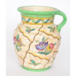 A 1930s Charlotte Rhead for Crown Ducal Trellis 6016 pattern flower jug,
