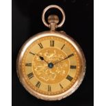 An Edwardian 9ct gold keyless fob watch,