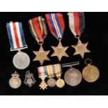 A pair of World War One medals awarded to Dvr J Hancox RA,