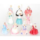 Ten assorted Royal Doulton ladies comprising Bunny HN2214, Stayed at Home HN2207,