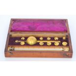 A late 19th to early 20th Century mahogany cased Sikes Hydrometer,