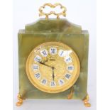 A Elsinor green onyx gilt mounted bracket clock,