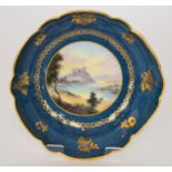 A Royal Worcester fluted dish decorated by G.