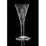 An 18th Century wine glass circa 1740,