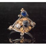 A 19th Century Russian sapphire and diamond ring,