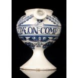 A late 17th to early 18th Century Delft wet drug jar,