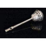 A Charles II silver baby's rattle and whistle,