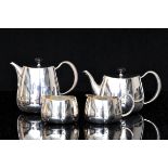 A mid 20th Century hallmarked silver four piece tea service, 'Pride',