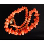 A Victorian coral necklace,