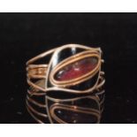 A George III rose gold mourning ring,