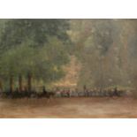 CIRCLE OF ALBERT LUDOVICI, JUNIOR (1852-1932) - Riders on Rotten Row, oil on canvas,