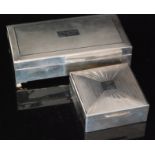Two 20th Century hallmarked silver cigarette boxes,