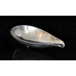 A George II possibly Irish or American provincial silver pap boat of plain form, length 14cm,