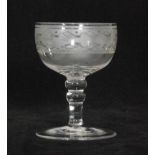 A late Georgian Davenport Patent wine glass circa 1810,