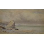 JOHN SYER (1815-1855) - 'Borth Sands', watercolour, signed, framed,