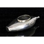 A 19th Century silver feeding flask,