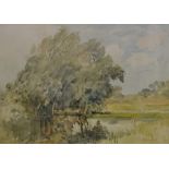 ALFRED WILLIAM RICH (1856-1921) - 'A Quiet Pool', watercolour, signed, bears exhibition label verso,