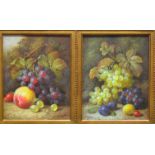 ROBERT CASPERS (20TH CENTURY) - A still life with grapes and a peach, oil on board, signed, framed,