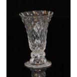 A mid 18th Century jelly glass circa 1750 with a round funnel bowl with everted rim decorated with