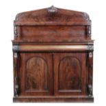 A Victorian mahogany chiffonier of architectural form,
