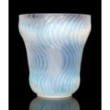 Rene Lalique - A large vase of swollen cylindrical form in the Acitinia pattern, No 10-889,