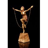 Demetre Chiparus - An Art Deco figure titled Chain Dancer,