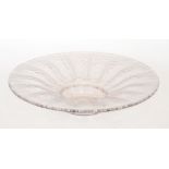 Charles Schneider - A large 1930s crystal glass bowl of footed circular form with wide flat rim,