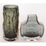 Geoffrey Baxter - Whitefriars - A Textured range TV vase, pattern number 9677 in Pewter,