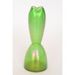 Koloman Moser - Loetz - An early 20th Century glass vase with domed base below a tall collect neck