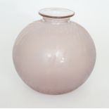 Charles Schneider - A 1920s glass vase of spherical form with collar neck,