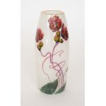 Mont Joye & Cie - A late 19th Century cased opal glass vase of swollen cylindrical form,